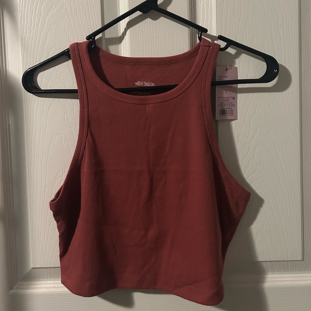 Wild Fable Rust Tight Ultra Crop Top
